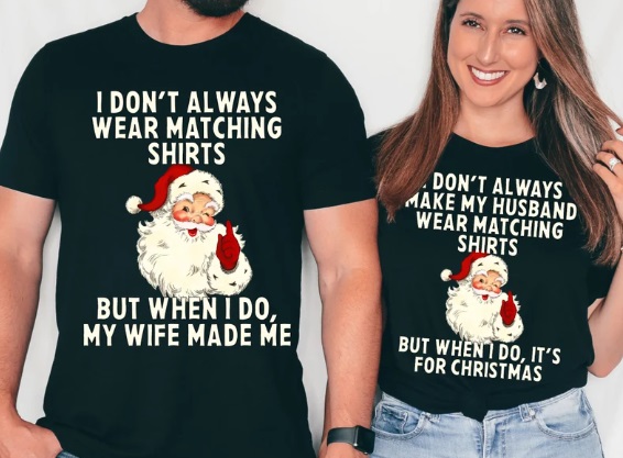 Funny Couple Christmas Shirts