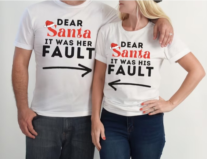His and Hers Matching Christmas Shirts