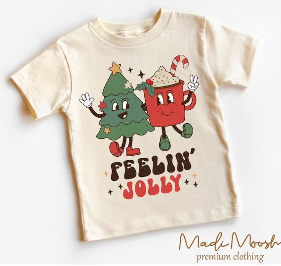 Feelin Jolly Christmas Toddler Shirt