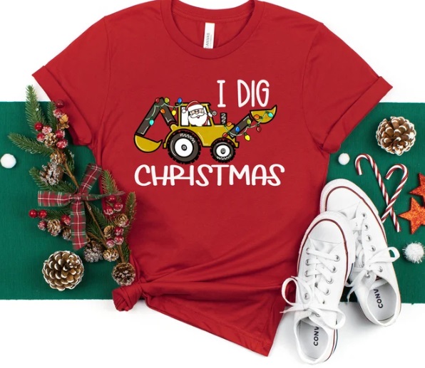 I Dig Christmas Kid Shirt