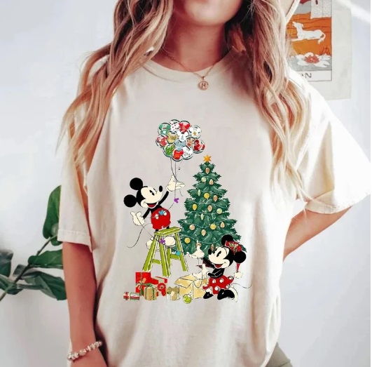 Mickey Minnie Under Christmas Tree Shirt