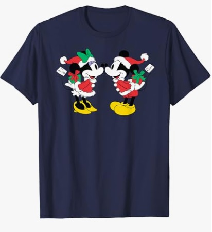 Christmas Mickey and Minnie Kiss T-Shirt