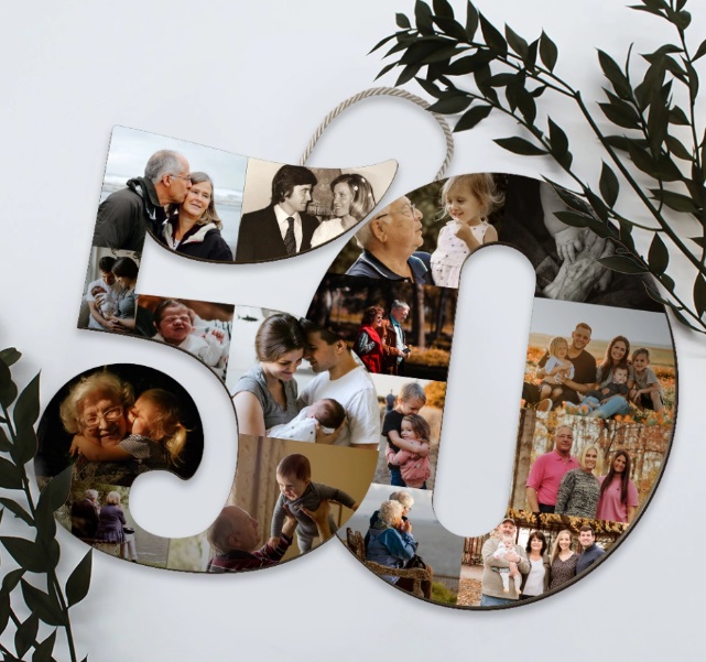 Custom Photo Collage Wooden Sign