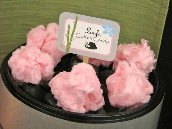 Spa Party Loofah Cotton Candy