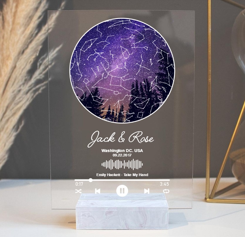 Custom Star Map With Favorite Song