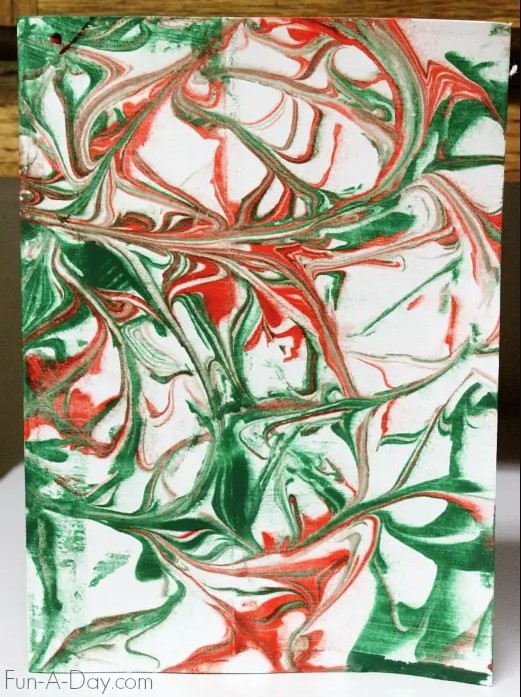 Marbled Christmas cards