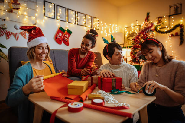 Wrapping presents together