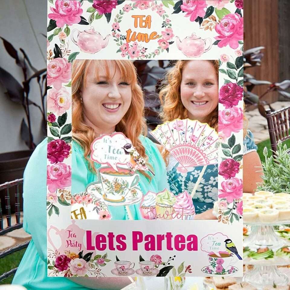 Tea party photo booth frame
