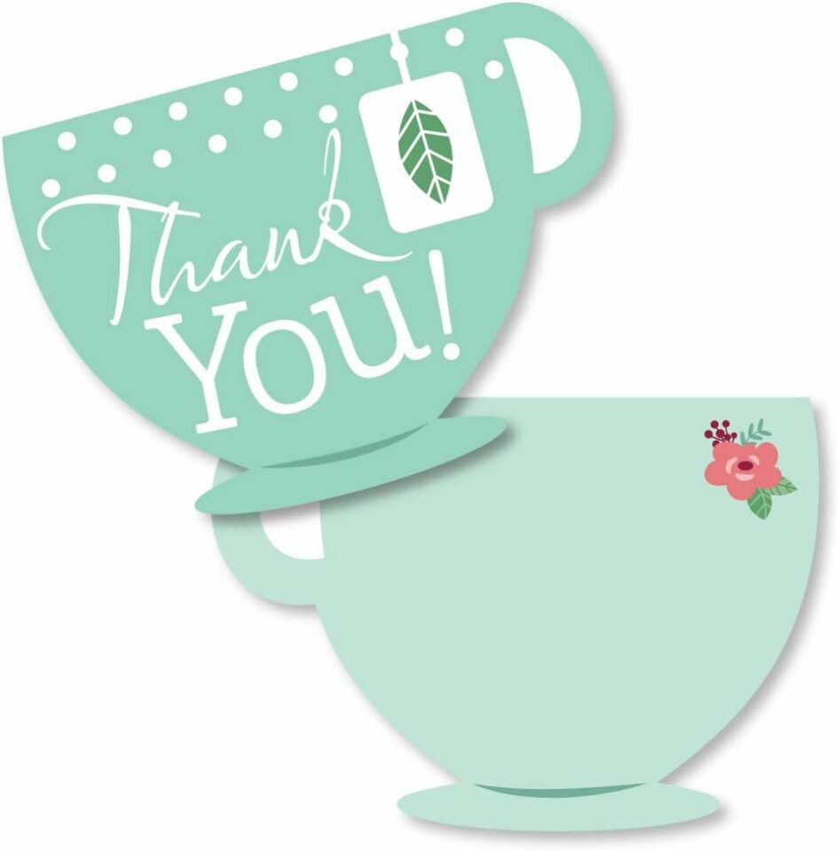 Tea party thank you cards
