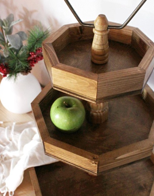 Tiered Wooden Tray