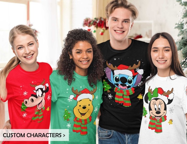 Disney Character Christmas Shirt Family