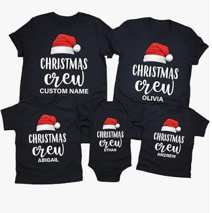 Santa Crew Christmas Shirt for Family