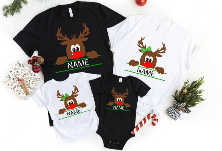 Reindeer Family Christmas Shirts