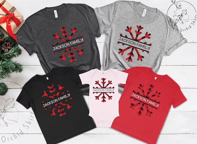 Custom Snowflake Family Shirts