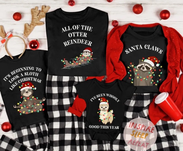 Matching Christmas Reindeer Shirts