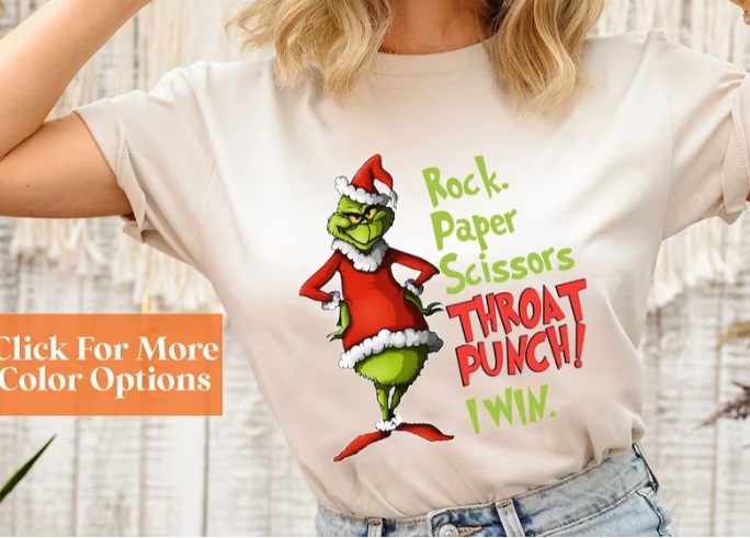 Grinch Rock Paper Scissors Shirt