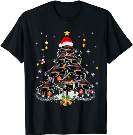 Funny Christmas Piano Player T-Shirt