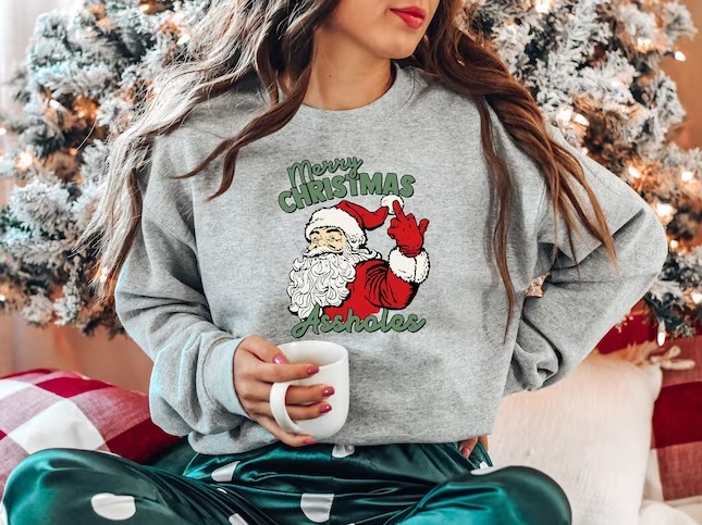 Merry Christmas Assholes Sweatshirt