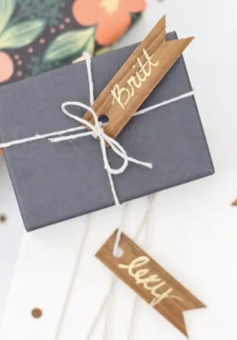 Wooden Style Gift Tag 