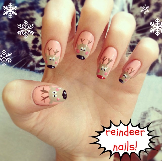 Reindeer Nail Art