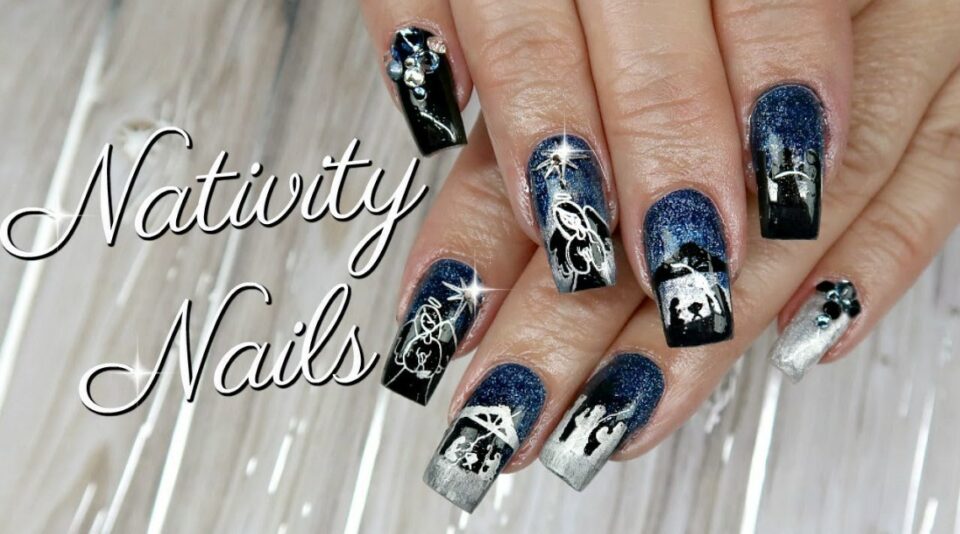 Nativity Scene Nail Art