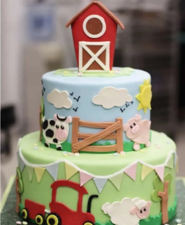 Farm Birthday Cake Idea 