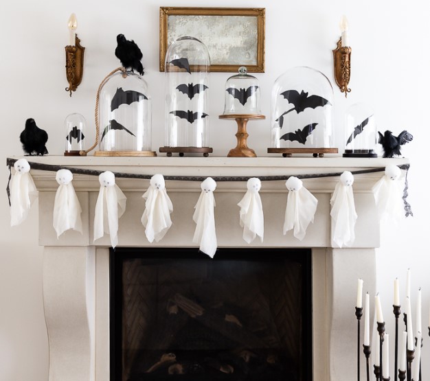 Ghostly White Fabric Garland