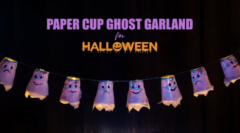 Paper Cup Halloween Garland