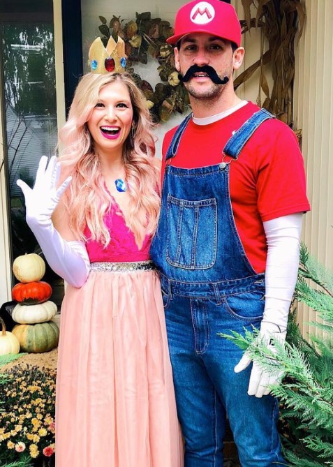 Princess Peach & Mario costumes