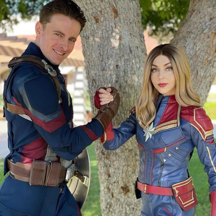 Captain Marvel & Captain America costumes