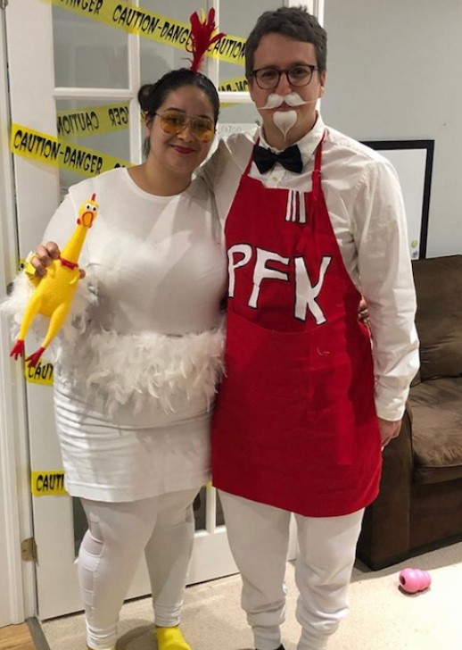 KFC and a Chicken costumes