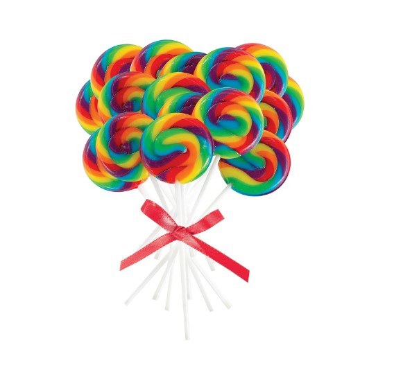 Rainbow Lollipops Individually Wrapped Bulk