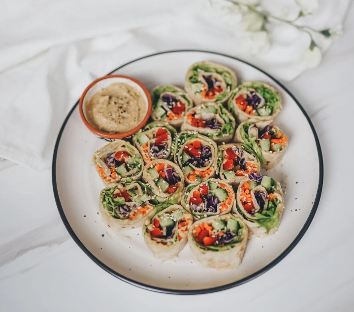 Rainbow Veggie Pinwheels