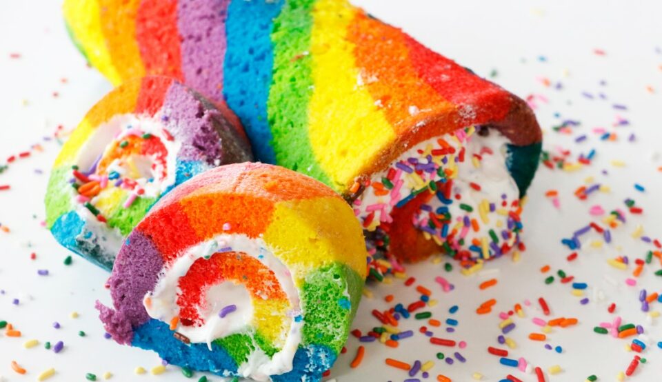 Rainbow Cake Roll