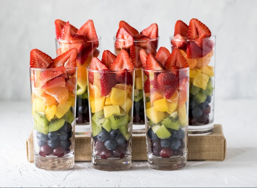 Rainbow Fruit Salad Parfaits