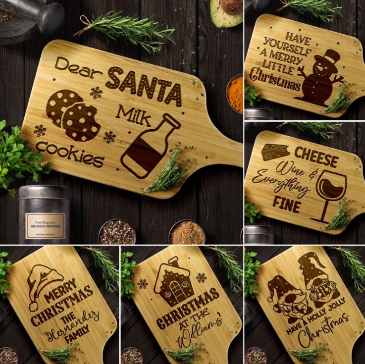 Wood Engraved Custom Cutting Board - PopPop's Kitchen - Grandfather gift- Personalized  Cutting Board