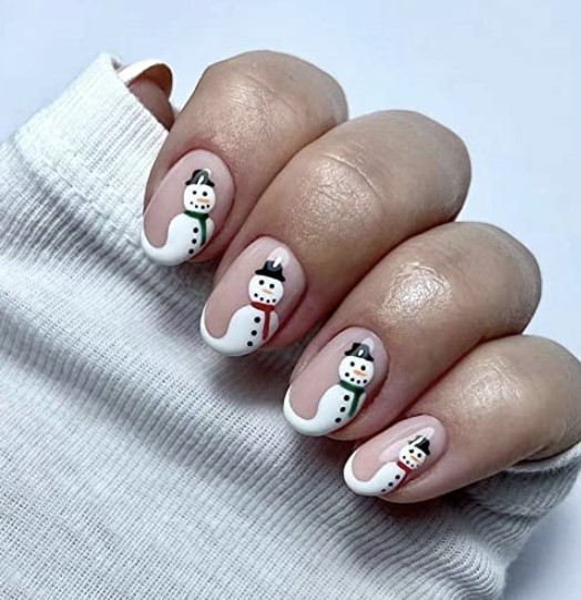 Snowman Nails 