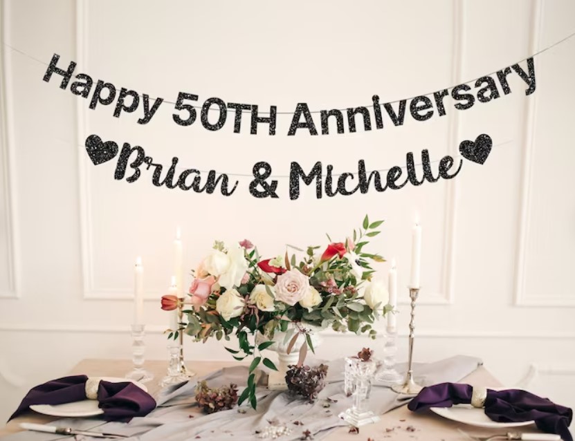 50th wedding anniversary banner