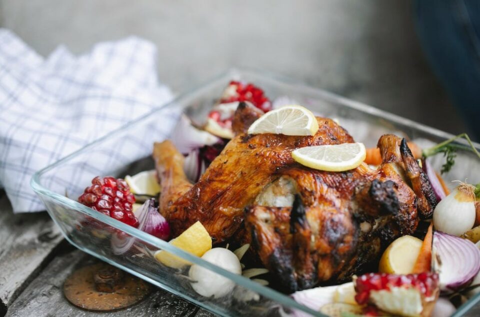 Slow-roasted chicken