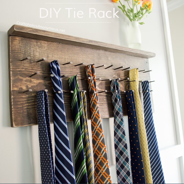 DIY Tie Rack
