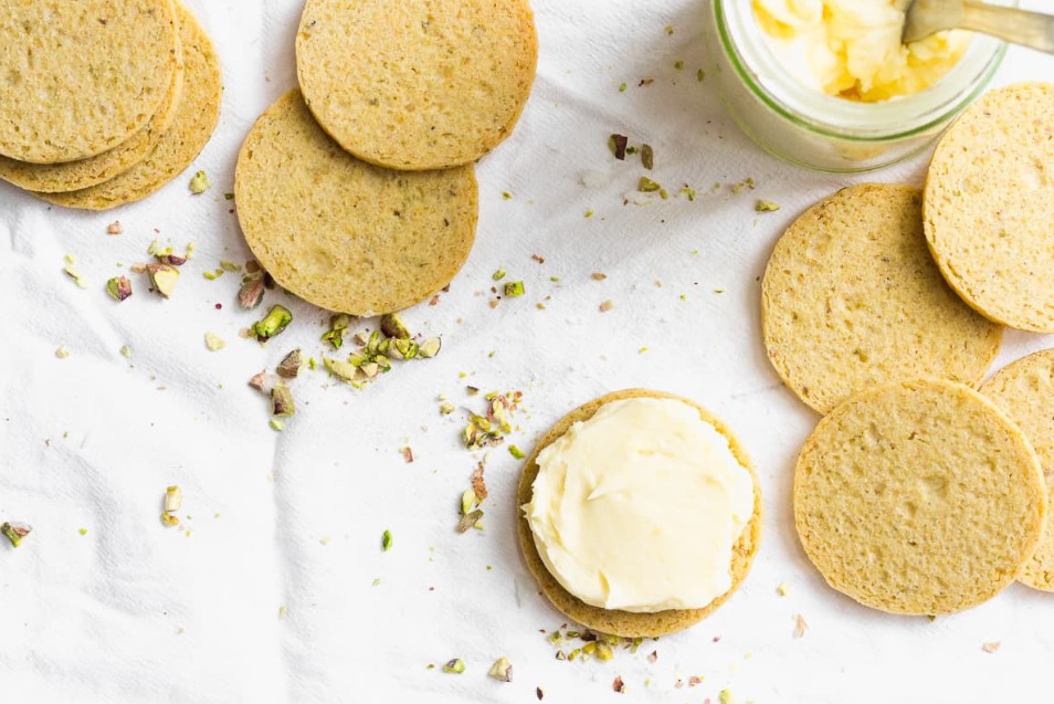 Meyer Lemon and Pistachio Sandwich Cookies