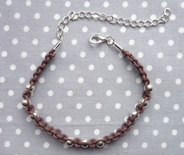 Men’s Leather Cord Macramé Bracelet