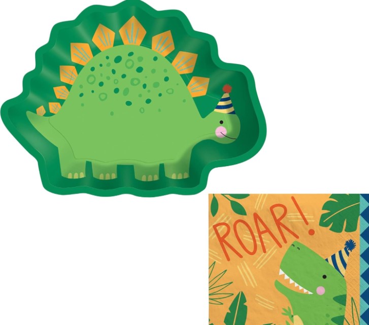 Dinosaur Plates and Dinosaur Napkins