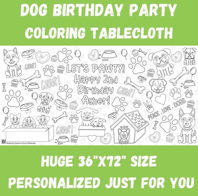 Personalized Coloring Tablecloth