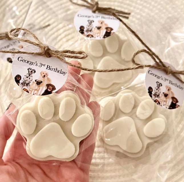 Dog Paw Soap Favors