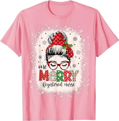 Nurse Messy Nurse Christmas T-Shirt