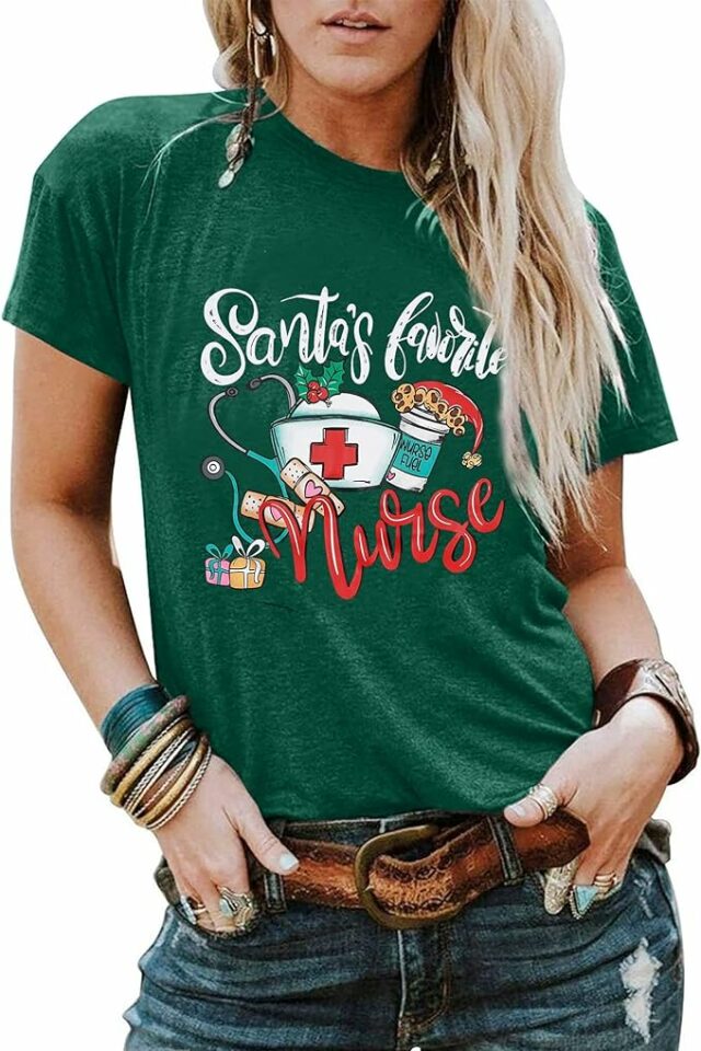 Santa's Favorite Nurse T-Shirt