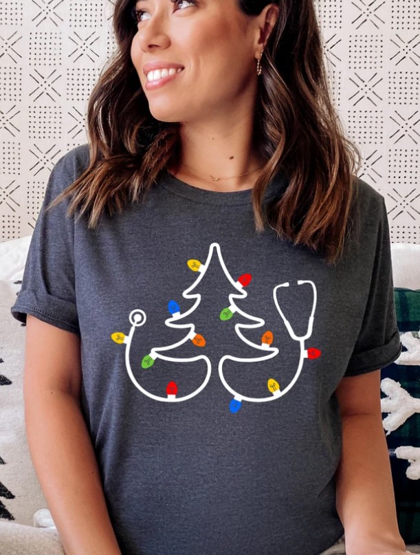 Nurse Stethoscope Christmas Shirt