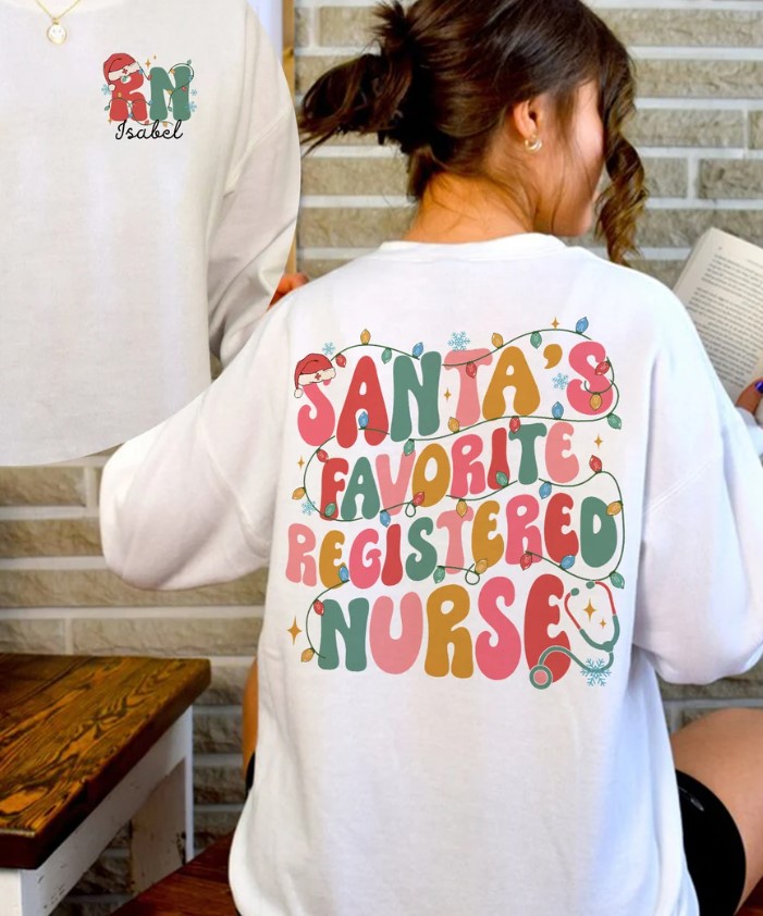 Santa's Favorite Registered Nurse Shirt