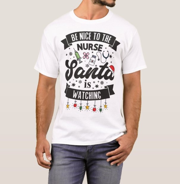 Santa is watching Christmas T-Shirt